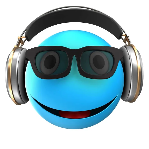 Blue emoticon smile — Stock Photo, Image