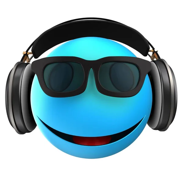 Blue emoticon smile — Stock Photo, Image