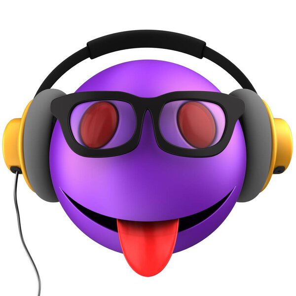 violet emoticon smile 