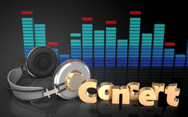 siyah arka plan üzerinde kulaklık 