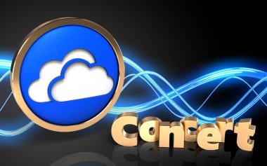 bulutlar sembol ses dalgası üzerinde