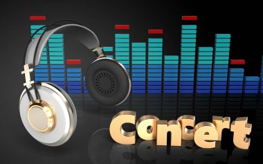 siyah arka plan üzerinde kulaklık 