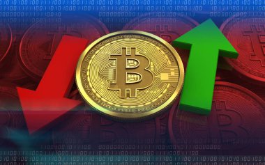 bitcoin arka plan üzerinde gösterimi