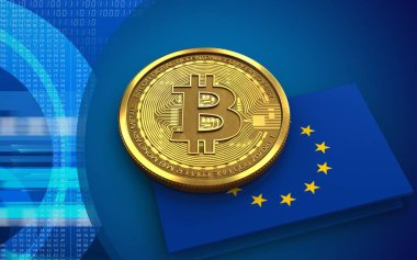bitcoin arka plan üzerinde gösterimi