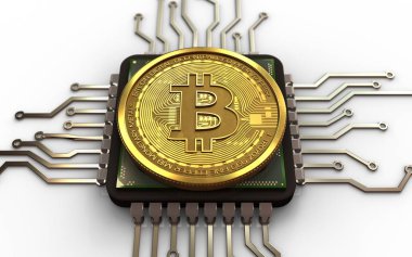 bitcoin arka plan üzerinde gösterimi