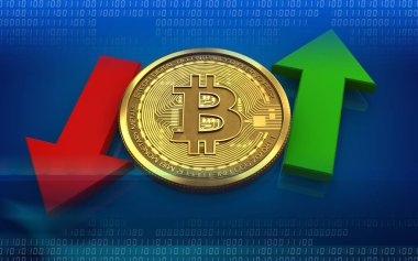 bitcoin arka plan üzerinde gösterimi