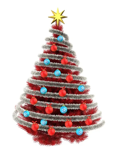 Red Christmas tree — Stock Photo, Image