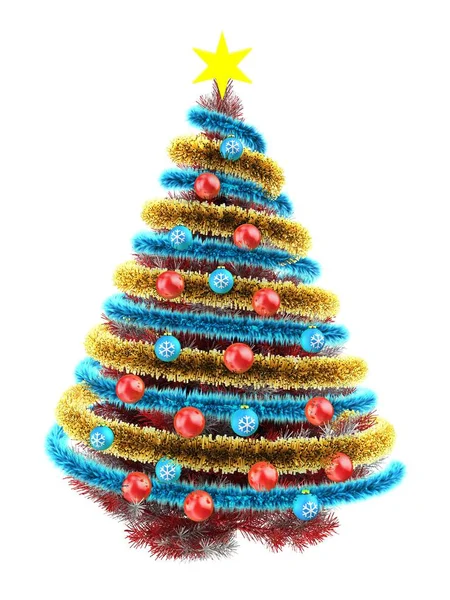 Roter Weihnachtsbaum — Stockfoto