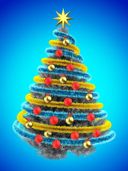 Árbol de Navidad metálico — Foto de Stock