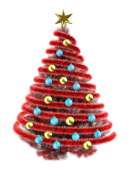 Albero di Natale rosso — Foto Stock