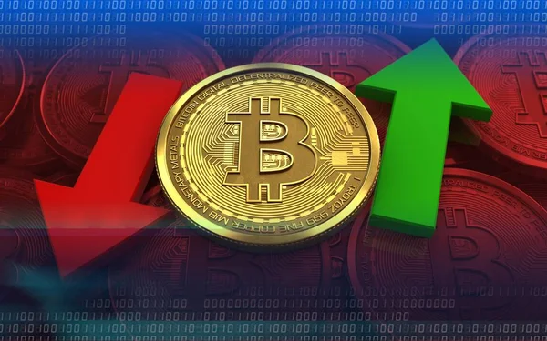bitcoin arka plan üzerinde gösterimi