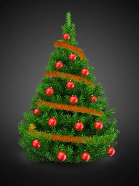 녹색 크리스마스 트리 — 스톡 사진