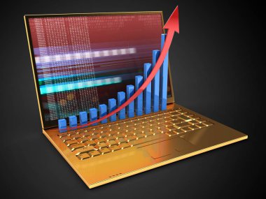  Altın bilgisayar çizimi