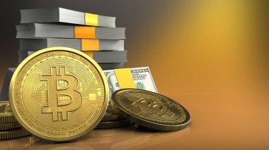  para yığını üzerinden sarı arka plan