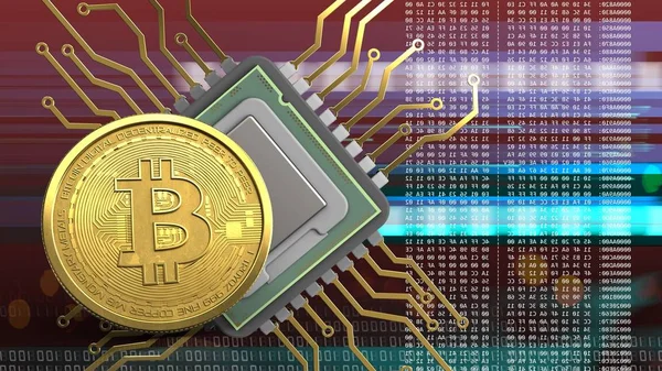  Kırmızı cyber arka plan üzerinde CPU 