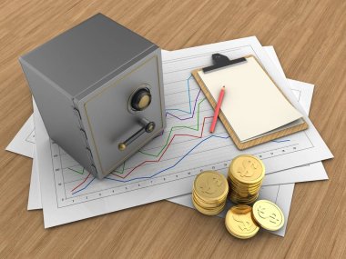 Diyagram kağıtları ve güvenli 