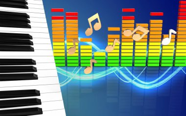 ses arka plan piyano tuşları 