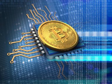 bitcoin arka plan üzerinde gösterimi