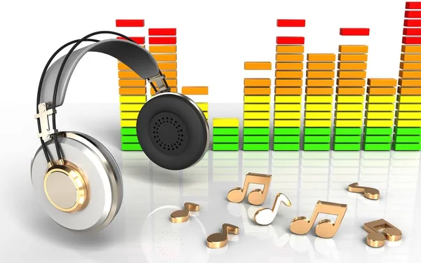 Beyaz arka plan üzerinde kulaklık 