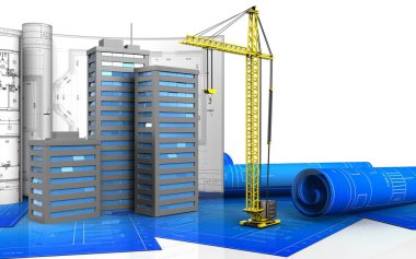  Çizimleri ile şehir binaları 