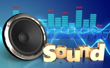 r ses dalgası mavi arka plan