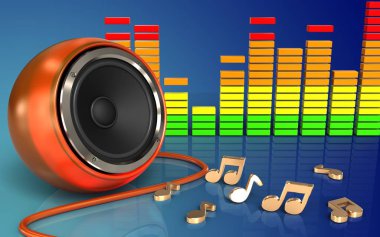 Turuncu hoparlör çizimi