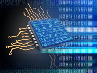  Elektronik mikroişlemci çizimi 