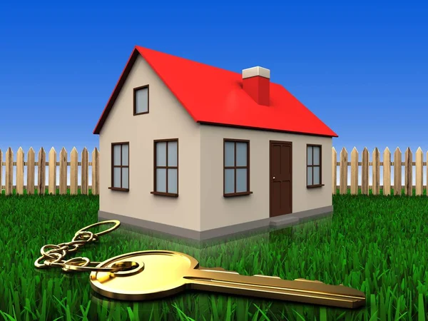 çim ve çitin üzerinden altın anahtar