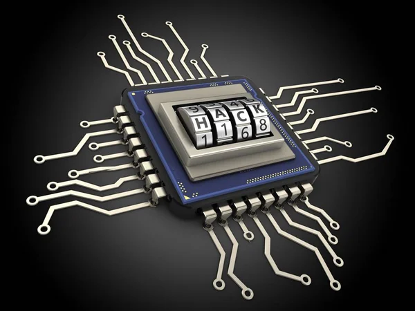 Illustration of computer chip — Stock Photo, Image