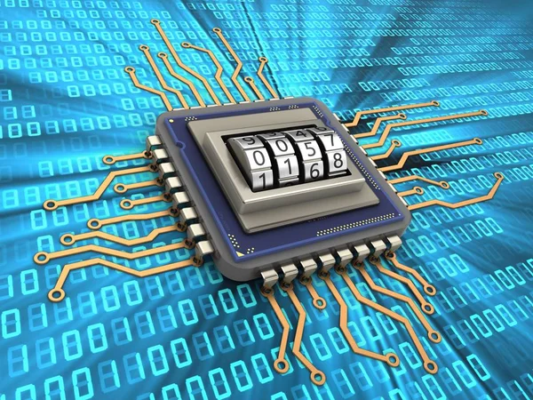  İşlemci dijital arka plan üzerinde 