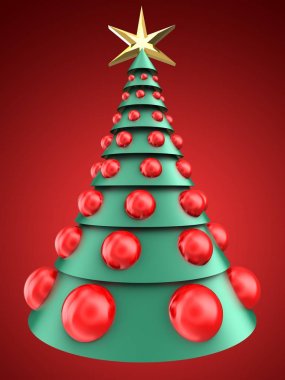 yeşil ve mavi xmas ağacı