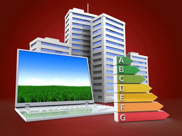  kırmızı bir arka plan üzerinde bilgisayar 