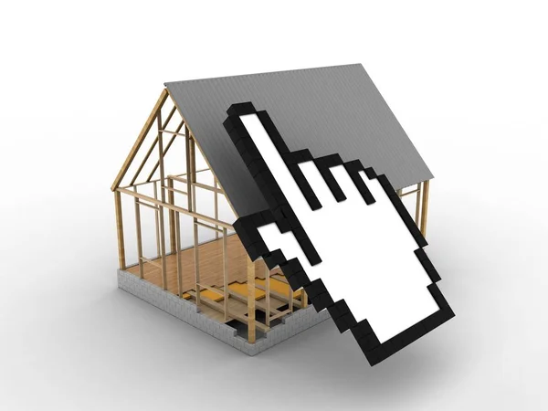 Illustration of house frame — Stock Photo, Image