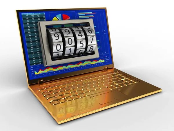 Altın bilgisayar çizimi