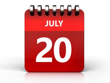 20 Temmuz takvim gösteren resim