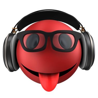 Kırmızı ifade gülümseme 