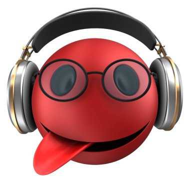 Kırmızı ifade gülümseme 