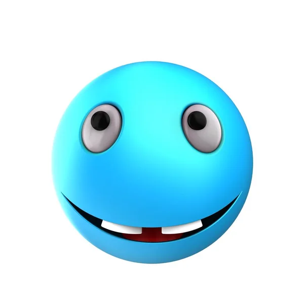 Blå Smiley smile — Stockfoto