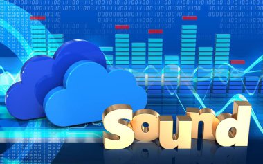 cyber arka plan üzerinde bulutlar