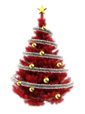 Kırmızı yılbaşı ağacı