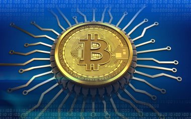  bitcoin arka plan üzerinde gösterimi