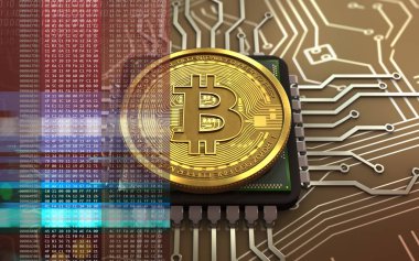  bitcoin arka plan üzerinde gösterimi