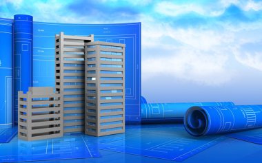 Şehir binalar inşaat