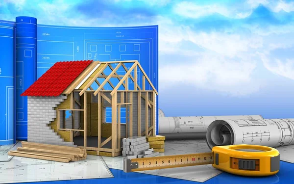 çerçeve ev çizimi