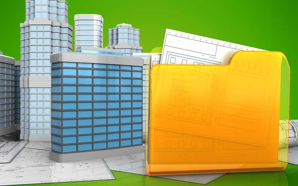 Illustration of generic building — Stock Photo, Image