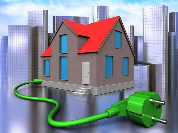  evin arka plan üzerinde gösterimi