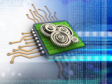 Elektronik mikroişlemci çizimi