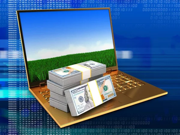 Altın bilgisayar çizimi 