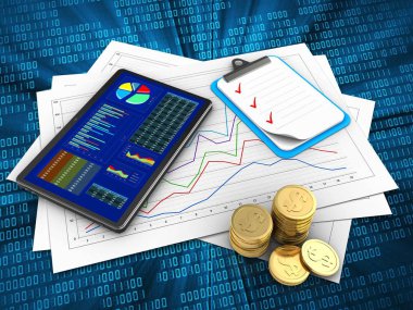 Illustration diyagram kağıtları