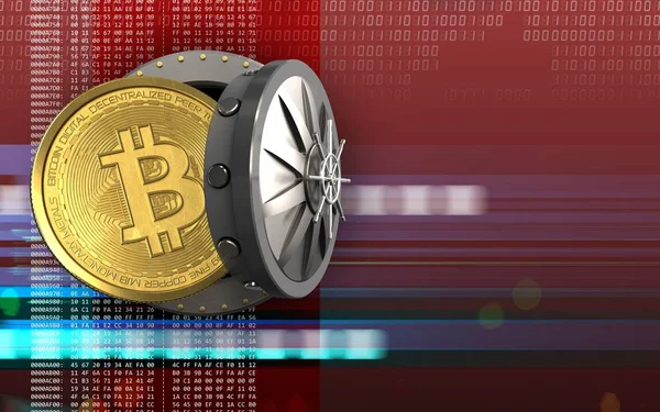 bitcoin arka plan üzerinde gösterimi